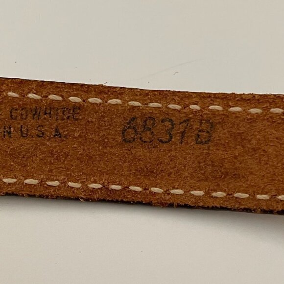 Handmade Set of Two Brown Leather Snap Closure Cowgirl Cuff Bracelets Large - Picture 10 of 12